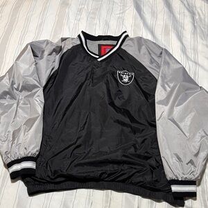 Vintage STARTER Black and Gray Raiders Jacket